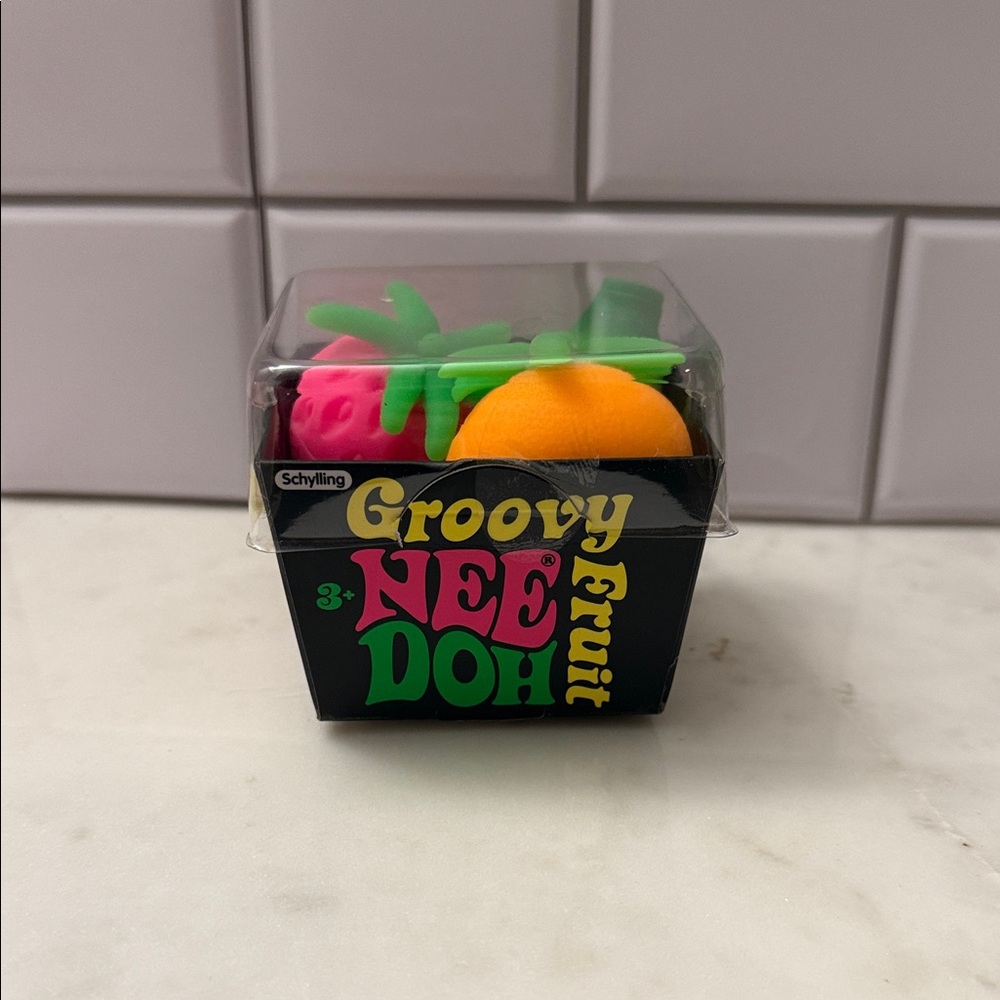 Schylling Groovy NeeDoh Fruit Stress Toy Pack - Orange & Pink